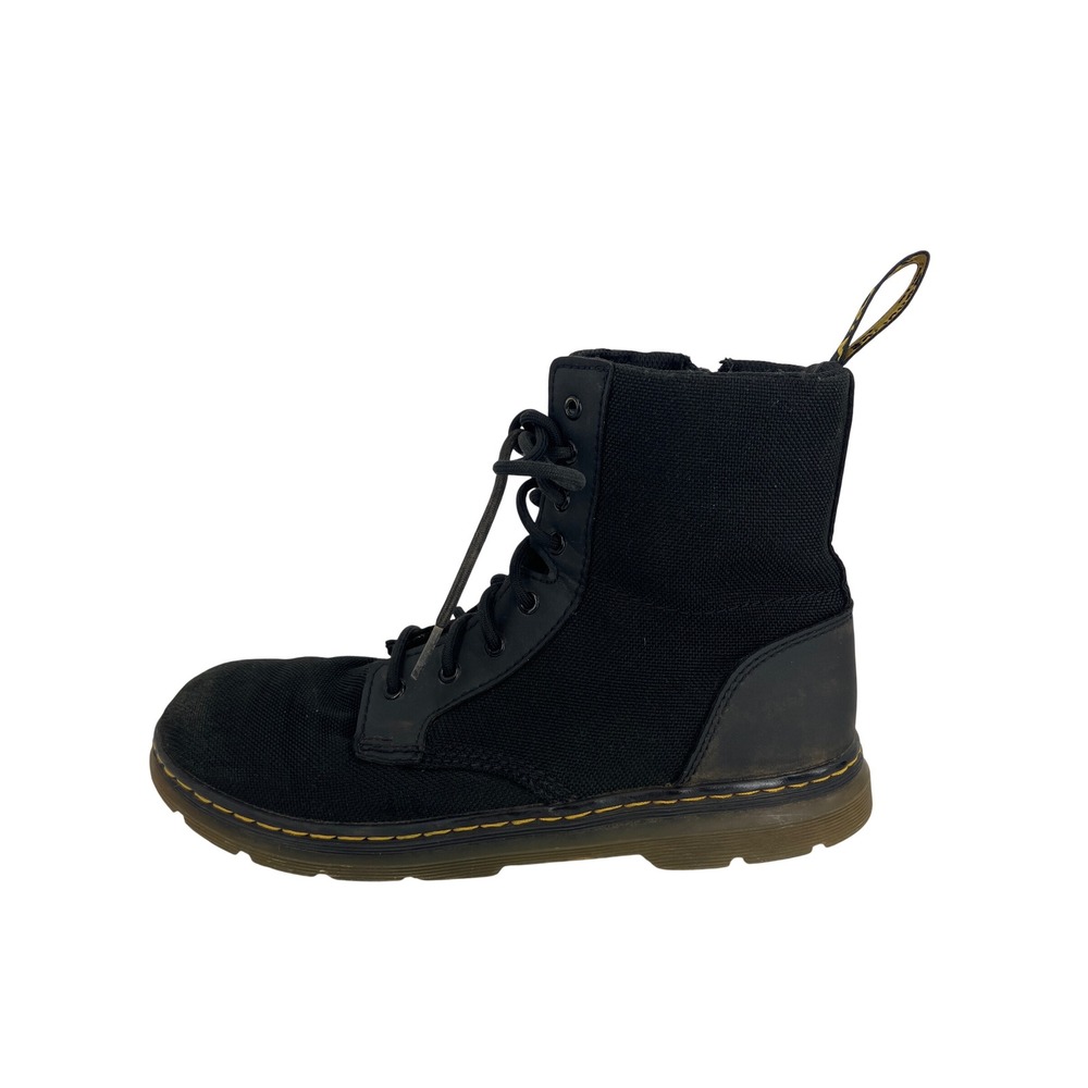Dr. Martens Combs Y Combat Boots Mens 6 Womens 7 Black Good Canvas Zip Techwear
